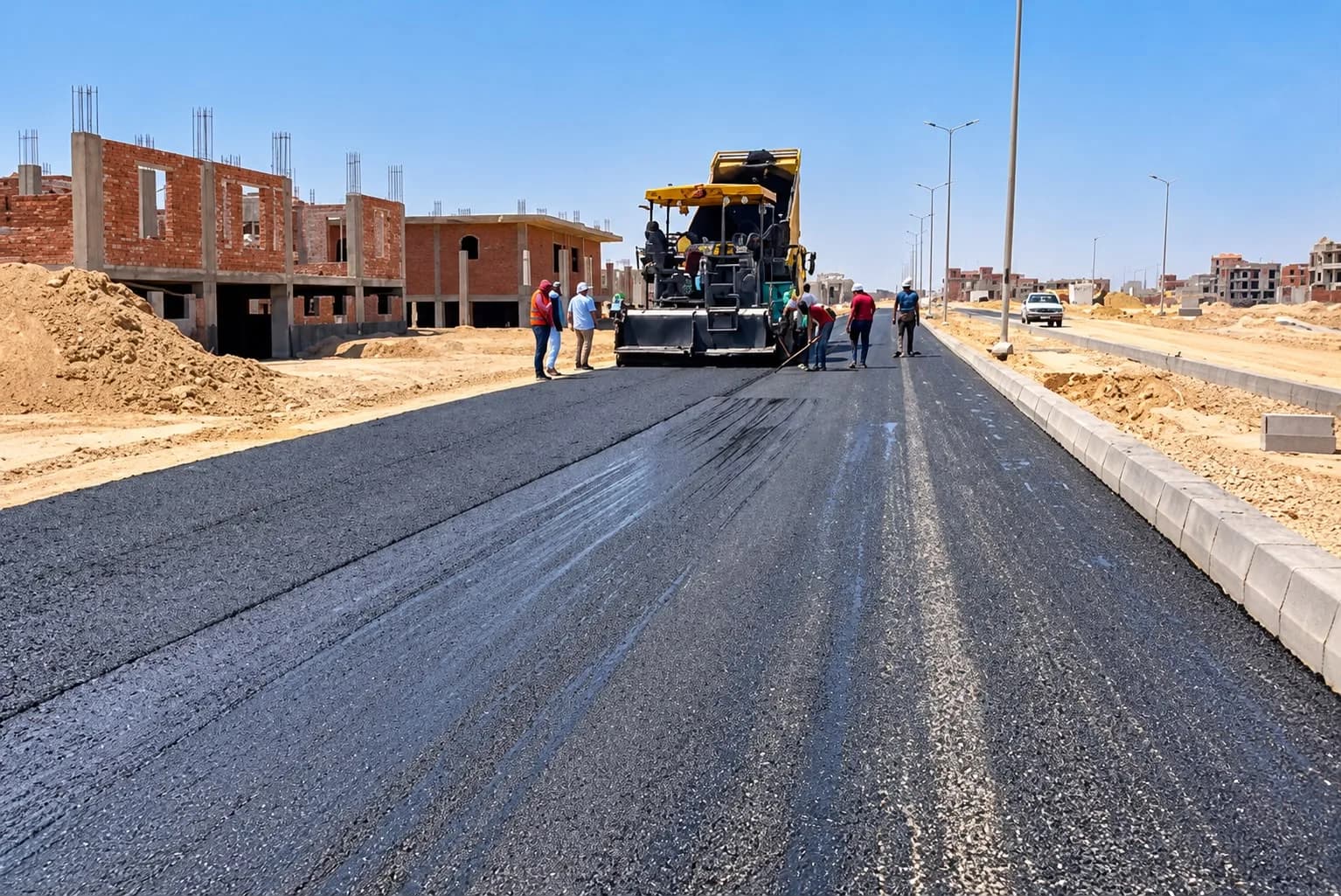Paving crew in the district