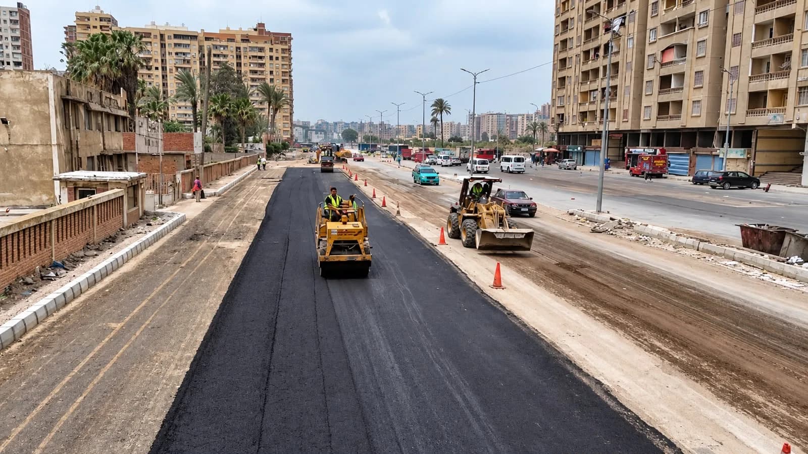 رصف الحارة الجديدة