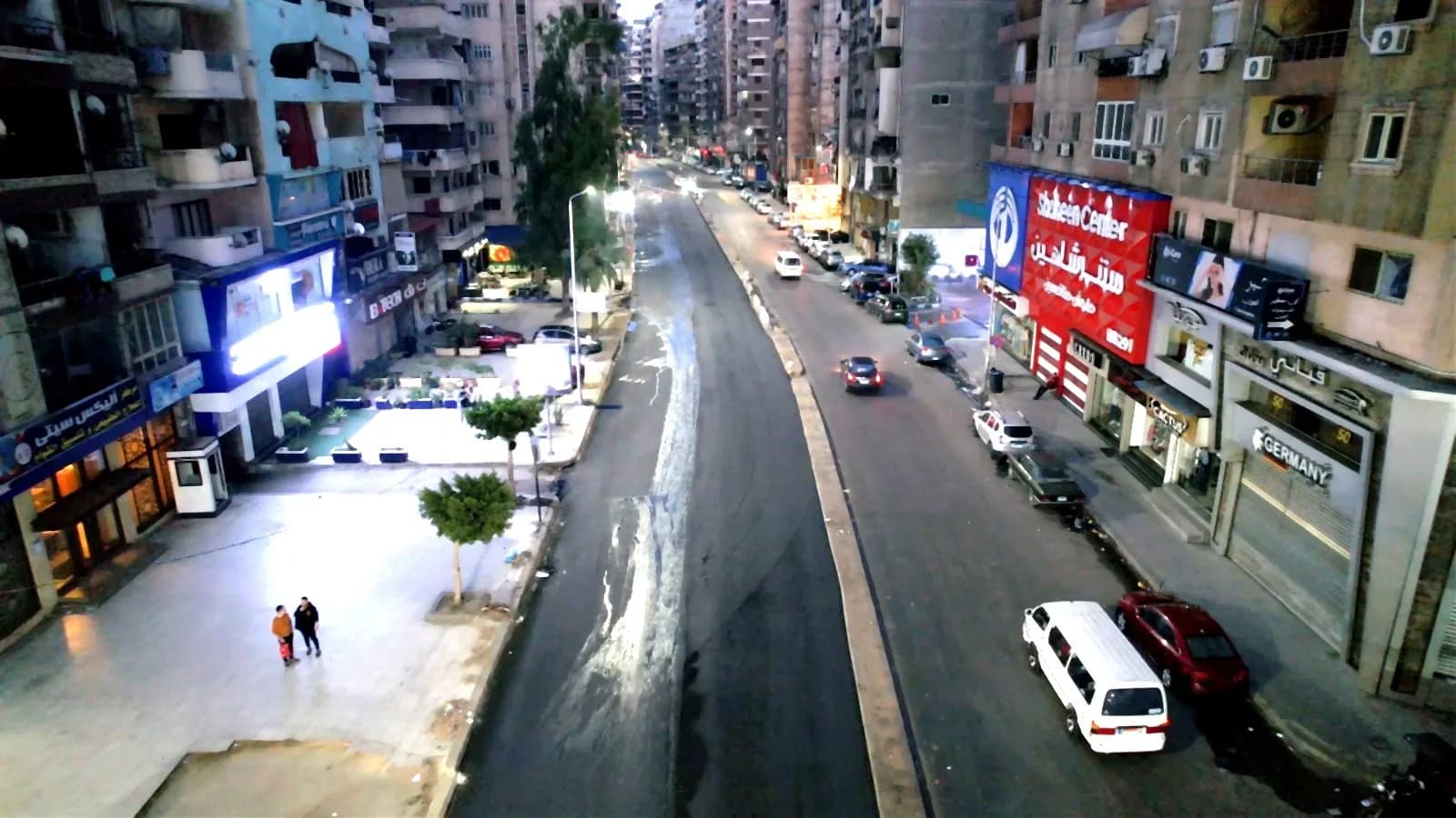 رصف شارع جمال عبد الناصر، في المسافة من كوبري 45 حتى المندرة